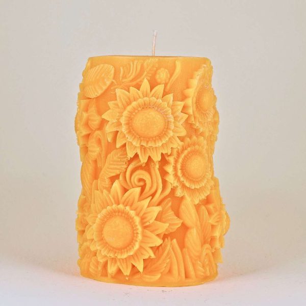 Beewax Candle Sunflowers